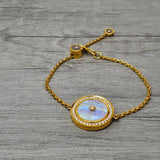 PAVE DIAMONDS-MOONSTONE SUN BRACELETS
