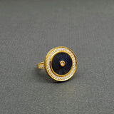 PAVE SUN GOLD RING
