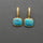 TURQUOISE PAVE DIAMONDS GOLD EARRINGS