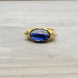CABOCHON KYANITE GOLD RING
