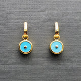 GOLD SUN TURQUOISE EARRINGS