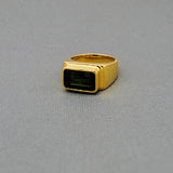 GREEN TOURMALINE GOLD RING