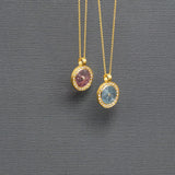 PAVE DIAMONDS 12MM SUN PENDANT NECKLACE