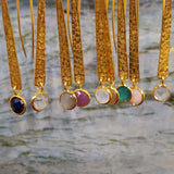 HAMMERED GOLD LONG EARRINGS