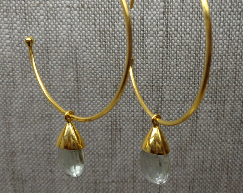 GREEN AMETHYST GOLD EARRINGS SONIA TONKIN