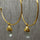GREEN AMETHYST GOLD EARRINGS
