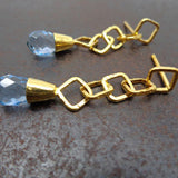 BLUE TOPAZ GOLD EARRINGS
