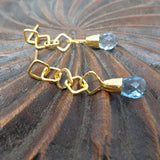 BLUE TOPAZ GOLD EARRINGS