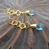 BLUE TOPAZ GOLD EARRINGS