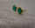 GREEN ONYX GOLD POST EARRINGS