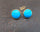 SLEEPING BEAUTY TURQUOISE GOLD EARRINGS