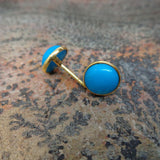 SLEEPING BEAUTY TURQUOISE GOLD EARRINGS
