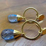 BLUE TOPAZ GOLD EARRINGS