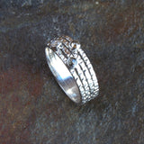 ROSE CUT GREY DIAMONDS RING
