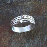ROSE CUT GREY DIAMONDS RING
