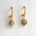 PAVE DIAMOND HOOPS LABRADORITE EARRINGS