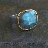 LABRADORITE ORGANIC RING