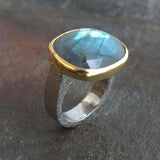 LABRADORITE ORGANIC RING