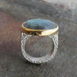 LABRADORITE ORGANIC RING