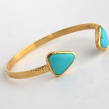 TURQUOISE OPEN GOLD BANGLE SONIA TONKIN