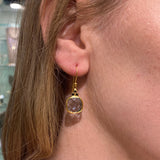 SAPPHIRE BLUE TOPAZ GOLD EARRINGS