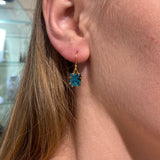 TURQUOISE GOLD EARRINGS