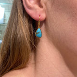 DIAMONDS TURQUOISE EARRINGS