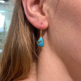DIAMONDS TURQUOISE EARRINGS
