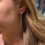GOLD HAMMERED BAR EARRINGS