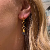 BLUE TOPAZ GOLD EARRINGS