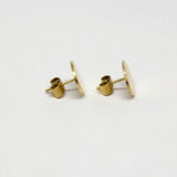 GOLD OVAL POST EARRINGS