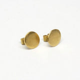 GOLD OVAL POST EARRINGS