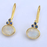 MOONSTONE SAPPHIRE EARRINGS