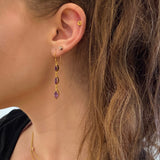 AMETHYST GOLD EARRINGS