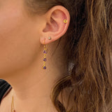 AMETHYST GOLD EARRINGS