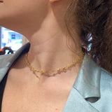 MOONSTONE GOLD SUN SYMBOL NECKLACE