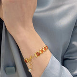 CARNELIAN GOLD BRACELET