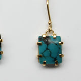 TURQUOISE GOLD EARRINGS