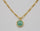 TURQUOISE DIAMOND EMERALD SIGNATURE GOLD NECKLACE