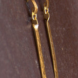 GOLD HAMMERED BAR EARRINGS