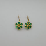 EMERALDS DIAMOND GOLD EARRINGS SONIA TONKIN