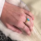 CABOCHON TURQUOISE GOLD RING