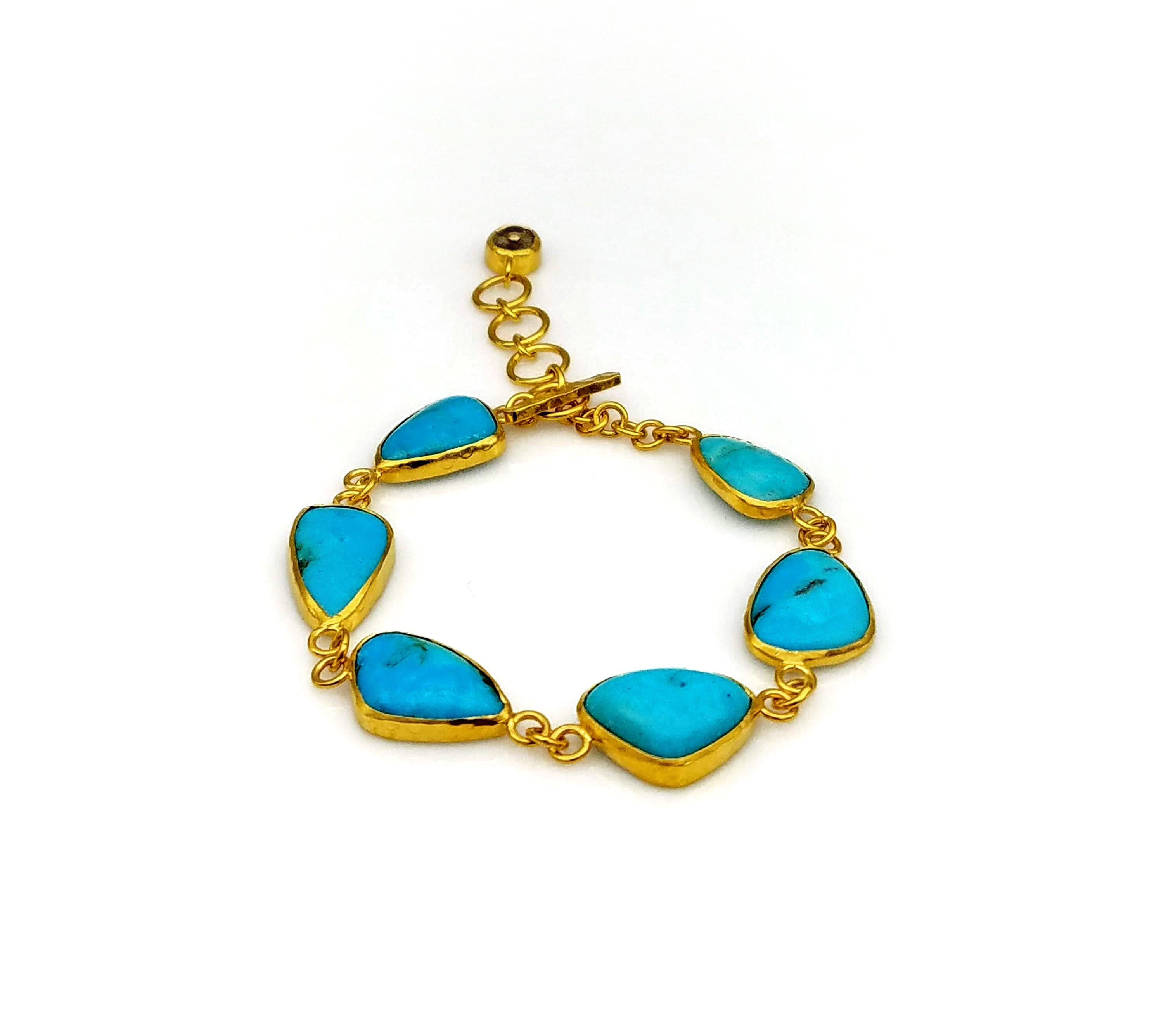 TURQUOISE GOLD BRACELET SONIA TONKIN