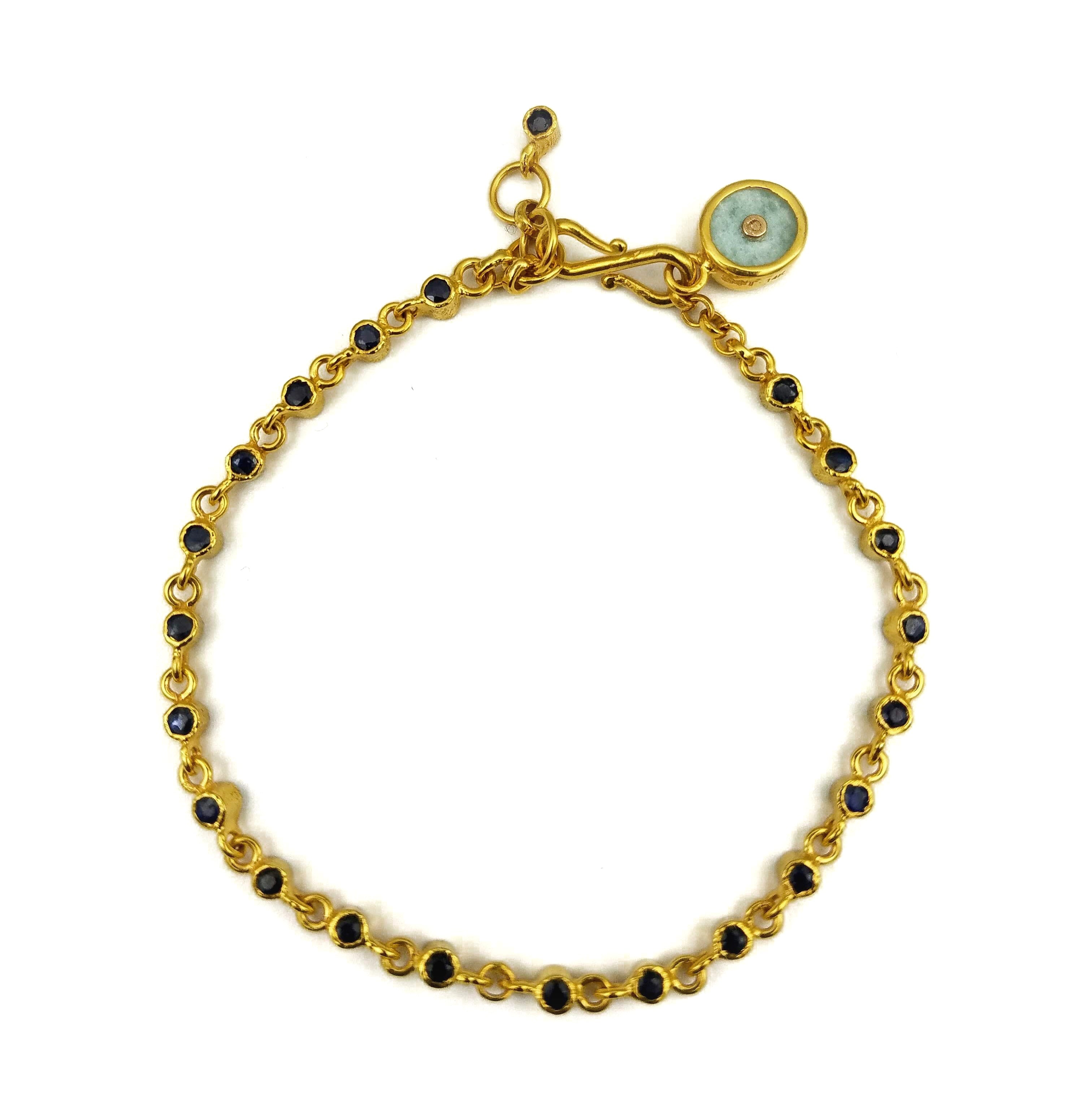 DIAMOND SHAPPHIRE GOLD BRACELET SONIA TONKIN
