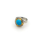 TURQUOISE GOLD DOTS RING SONIA TONKIN