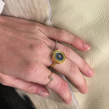 SUN LABRADORITE GOLD RING