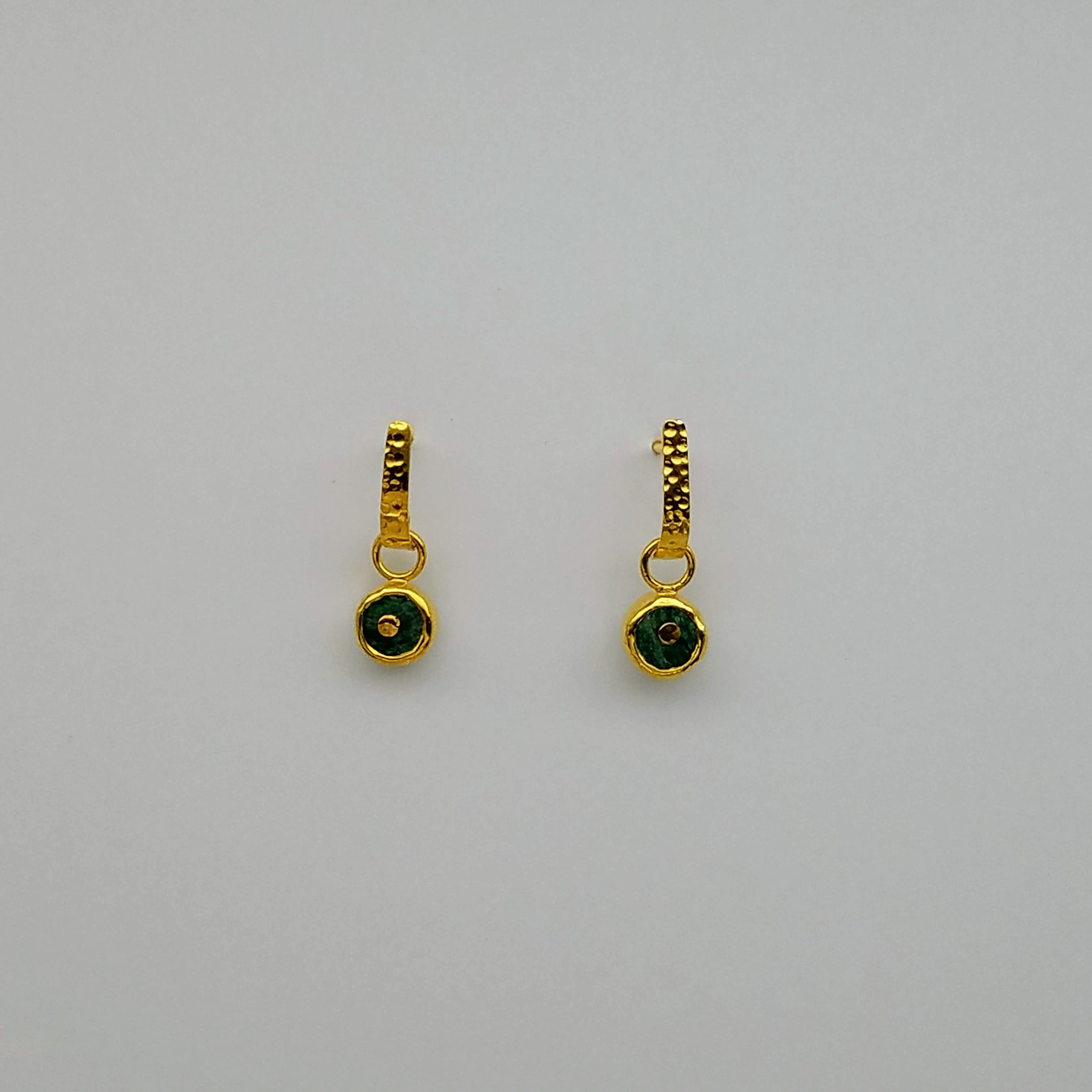 HAMMERED POST SUN EARRINGS