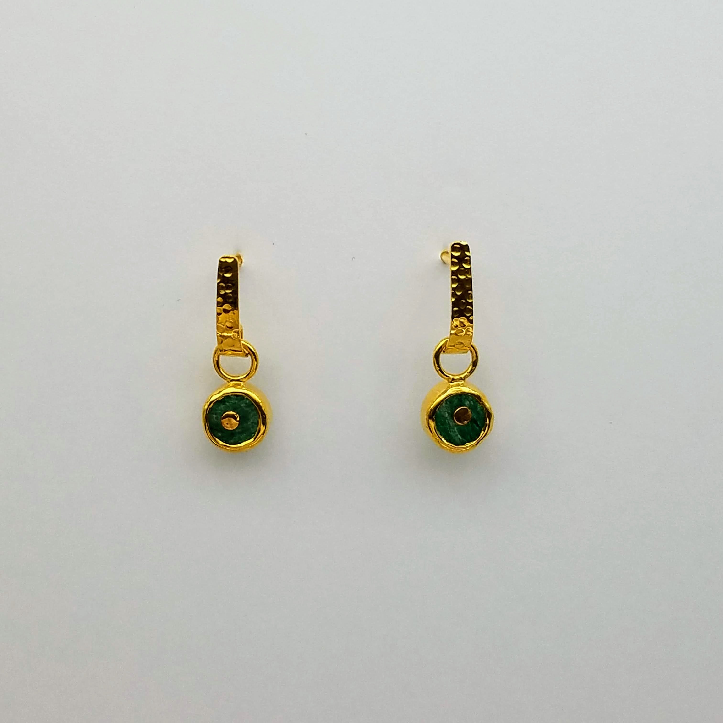 HAMMERED POST SUN EARRINGS