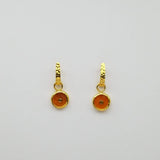 HAMMERED POST SUN EARRINGS