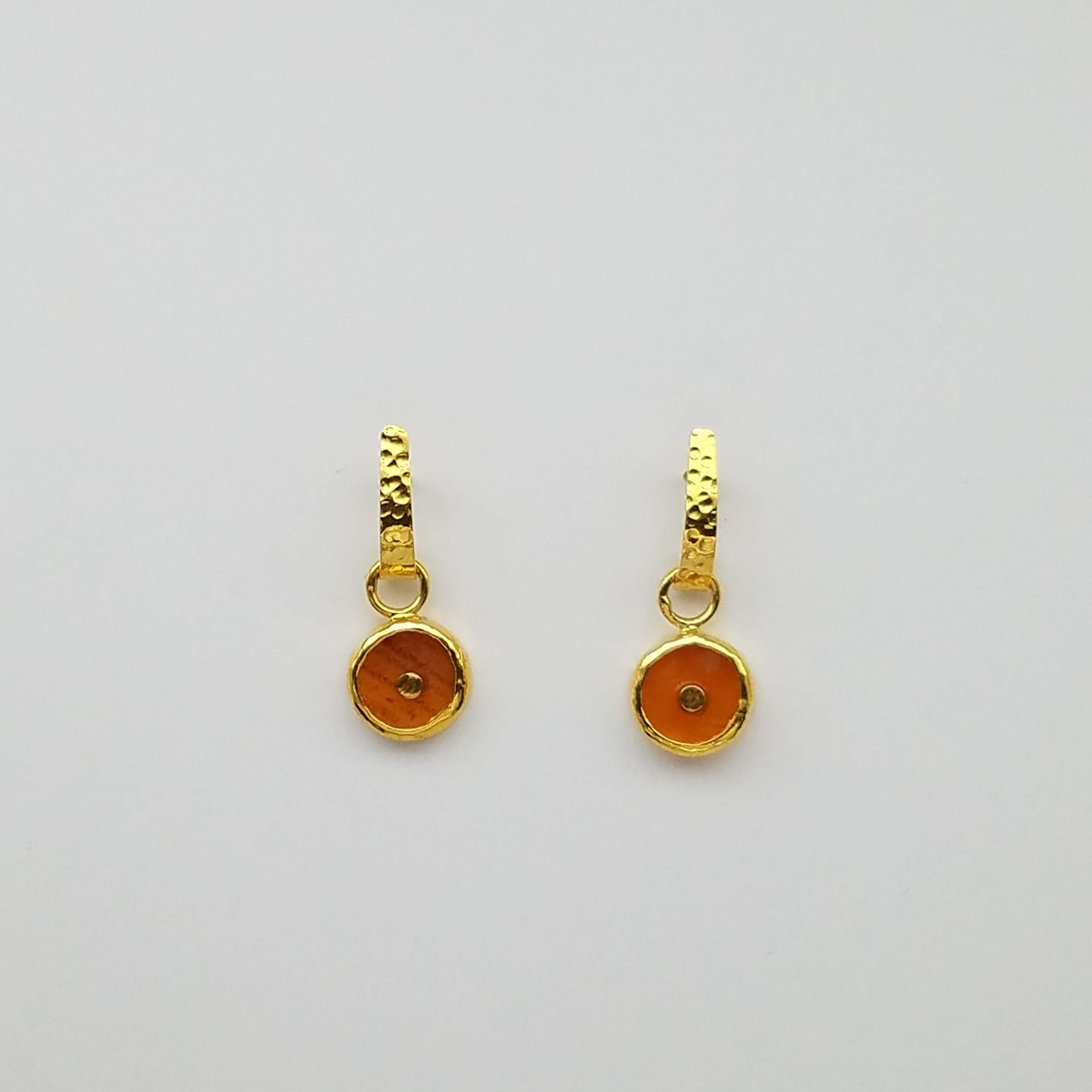 HAMMERED POST SUN EARRINGS